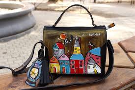 Genuine Leather Borse In Pelle Made In Italy купить Pin By Bestmark On Leather Bags Hand Painted Purses Personalized Leather Wallet Diy Leather Bag