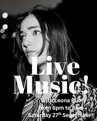 🎸 Live Music Tonight! 🎶 Don't miss a special evening with the incredibly  talented Leona Rue, performing live from 6 PM to 8 PM! Come enjoy some  fantastic tunes and a great