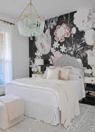 Maybe you would like to learn more about one of these? Summer Home Tour Styled For The Season Decor Gold Designs Floral Wallpaper Bedroom Beautiful Bedrooms Winter Bedroom