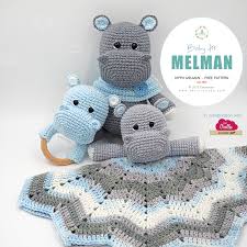 Amigurumi Pattern Baby Kit Hippo Melman Tarturumies