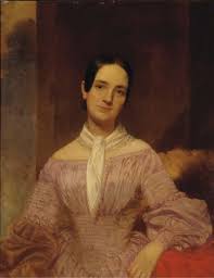 Portrait of Isabel Morrison, seated, three-quarter length, in pink silk  dress Portrait of Ellen Morrison 2 works by John Wesley Jarvis
