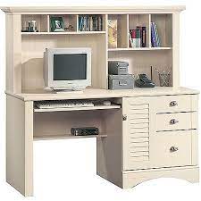 Bush furniture cabot computer desk with hutch and drawers, 72w, harvest cherry, standard delivery $599.99 each (reg) $539.99 sale (save $60) Sauder Harbor View Computer Desk With Hutch Antiqued White Walmart Com Walmart Com