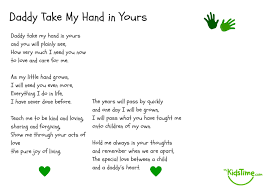 A Father S Day Poem To Love Daddy Take My Hand In Yours Fathers Day Poems Daddy Poems Dad Poems