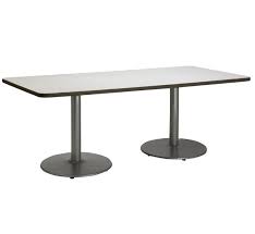 Mode Cafe Table W Silver Round Base 36 X 72 Rectangle Pedestal Table Dining Table Multipurpose Table