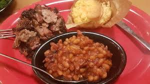 brisket beans and corn biscuit