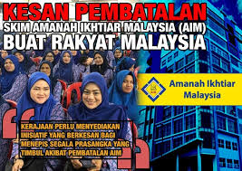 Amanah ikhtiar malaysia (aim) 45 views. Kesan Pembatalan Skim Amanah Ikhtiar Malaysia Aim Buat Rakyat Malaysia Seribu Ombak