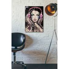 Shop Epic Graffiti Dj By Loui Jover Giclee Canvas Wall Art Pink Overstock 25429350