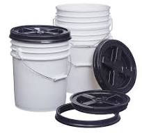Amazon.com: Consolidated Plastics 5 Gallon White Food Grade ...