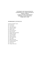 UNIVERSITY OF MASSACHUSETTS COMMISSION ON CAMPUS DIVERSITY PUBLIC FORUM  CAMPUS CENTER AUDITORIUM AMHERST, MASSACHUSETTS FEBRUARY