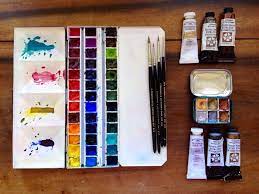 Art Supplies And Ten Fold Rosette Mandala Watercolor Supplies Watercolor Palette Art