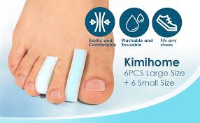 Amazon.com: Kimihome 12 入泡棉腳趾分離器,腳趾墊片- 重疊腳趾,防止摩擦和釋放壓力,緩解拇囊炎引起的疼痛: 美容與個人護理