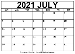 These include monthly calendars and even complete 2021 planners. Printable July 2021 Calendar Templates 123calendars Com