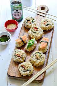 To start, place a sheet of nori seaweed on the bamboo mat, shiny side down (so the dull side is facing up). Vegan Sushi With Brown Rice Couscous Sushiabomination