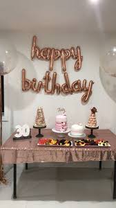 30th Birthday Cake Ideas Rose Gold My 30th Party Cake Table Done In Rose Gold With 90 Rose Gold Balloons Rose Gold Party Cake Table Birthday Rose Gold Cake