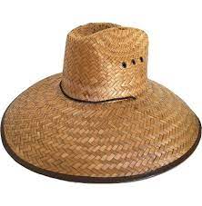 Headchange Wide Brim Lifeguard Hat Mexican Straw Beach Sun Summer Surf Safari Brown 6 Inch Brim Lifeguard Hat Brim Summer Surf