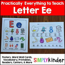The english alphabet derives from the latin alphabet that is use there are 26 letters in the english alphabet, consisting of 21 consonants and five v. Letter E Alphabet Printables And Centers By Simply Kinder Tpt