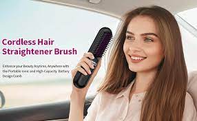Amazon.com: YFG Cepillo alisador de pelo inalámbrico, batería de 10000 mAh,  cepillo térmico iónico inalámbrico para cabello caliente, peine térmico  (negro), portátil : Belleza y Cuidado Personal