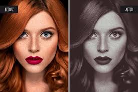 Black And White Portrait Photoshop Actions Black And White Photoshop Actions In 2020 Photoshop Actions Wedding Color Photoshop Matte Photoshop Actions