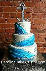 See more ideas about nautical cake, cupcake cakes, sea cakes. Awesome Nautical Wedding Cake With Edible Anchor Topper Nautical Wedding Cakes Nautical Cake Nautical Wedding Theme