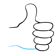 In drawing this form, we position it at the back end of the side of the box to establish the location. How To Draw A Thumbs Up Sign Really Easy Drawing Tutorial