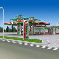 Bp Gas Station 3d Model In 2020 Gas Station Station 3d Model
