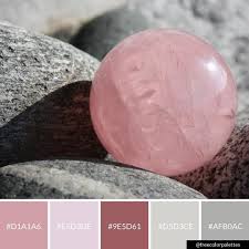 Rose Quartz Healing Crystals Color Palette Inspiration Great For Digital Art And Brand Colors Rose Quartz Color Color Rose Quartz