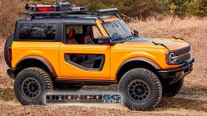 2021 Yellow 2 Door Bronco With Off Road Set Up Ford Bronco New Bronco Bronco