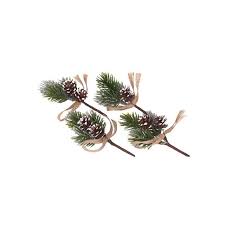 4 X Branche Sapin Et Pomme De Pin