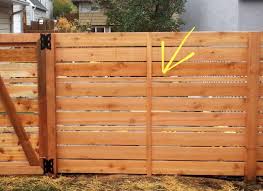 To begin, you install the horizontal railing (the 2×4's) in two locations, one at the bottom of the post, and one near the top. Are Intermediate Vertical Supports Necessary For Horizontal Fence Rails Home Improvement Stack Exchange
