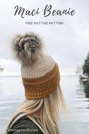 Maci Beanie Free Knitting Pattern Knitting Machine Patterns Knitting Machine Hat Knitting Machine Hat Patterns
