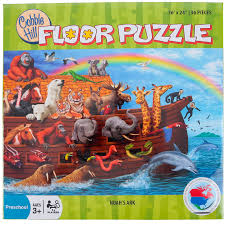 Included in the noah's ark puzzle game: Outset Media Noah S Ark Floor Puzzle 36 Pieces 36 X 24 Inches Mardel