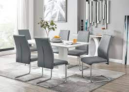 Built on ikea metod cabinet frames. Furniturebox Uk Imperia 6 Modern Grey High Gloss Dining Table And 6 Stylish Contemporary Lorenzo Dining Chairs Set Dining Table 6 Black Lorenzo Chairs Home Kitchen Furniture