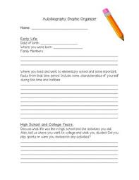 Biography Sample For Students Autobiography For Students Graphic Organizer Graphic Organizers Scientific Method Worksheet Student