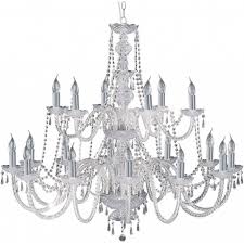 A perfect option for illuminating your home, flush ceiling lights come in a variety of colours and styles. Searchlight Lighting 17218 18 Hale 18 Light Crystal Chandelier In Polished Chrome Finish Castlegate Lights