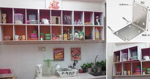 65 x 45 x 113 cm. Diy Kabinet Dapur Dari Rak Buku Tak Perlu Drill Pun Vanilla Kismis