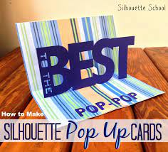 Making handmade, personalized cards is easy to do using a silhouette cameo. Basic Silhouette Pop Up Card Tutorial Free Studio Pop Up Template Silhouette School