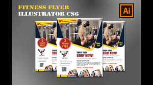 Fitness Flyer design | gym flyer design | Illustrator tutorial cs6 ...
