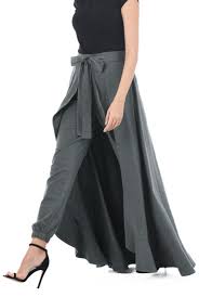 Ruffle Cotton Knit Tie Front Wrap Pants In 2020 Wrap Pants Fashion Fashion Clothes Women