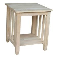 International Concepts Unfinished End Table Unfinished Wood Tall End Tables End Tables Sofa End Tables