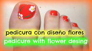 La historia de las uñas uñas acrílicas y de gel. Pedicura Con Diseno Flores Pedicure With Flower Desing Toe Nail Art Youtube