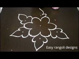 How To Draw Simple Rangoli Designs With 5x3 Middle Dots Beautiful Kolam Easy Chikkala Muggulu Youtube Simple Rangoli Rangoli Border Designs Rangoli Designs