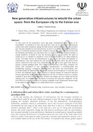 Tutti i diritti riservati alla. Pdf New Generation Infrastructures To Rebuild The Urban Space From The European City To The Iranian One