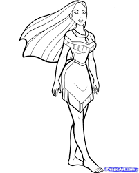 How To Draw Pocahontas Step By Step Disney Princesses Cartoons Draw Cartoon Characters Princess Drawings Princess Coloring Pages Disney Princess Drawings