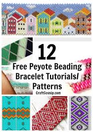 Month sixteen pattern subscription club: 12 Free Peyote Beading Patterns