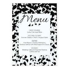 Black And White Invitation Card Design Black And White Vines Wedding Menu Card Elegant Gifts Stylish Giftideas Custom Wedding Menu Cards Elegant Wedding Menu Cards Wedding Menu
