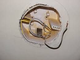 A junction box or electrical box is a plastic or metal box with a cover that houses and protects the wiring inside and protects you from the wiring. Old Light Fixture Box Is Broken Diy Home Improvement Forum