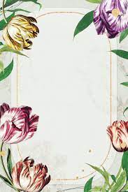 Download Premium Illustration Of Vintage Tulip Flower Frame Design Element Flower Frame Tulips Flowers Design Element