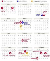 Eso sí, para desgracia de muchos padres no habrá colegios, por lo que deberán pensar. Calendario Laboral De Madrid En El 2018 Calendario Fiestas Hoy Festivo