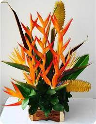 Pin By Silviana Riry On Wreaths Arrangements Large Flower Arrangements Flower Arrangements Simple Tropical Flower Arrangements