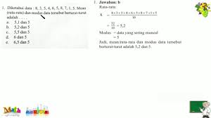 Perhatikan ruang sampel pada pelemparan 3 mata uang logam pada soal nomor 8 di atas. Statistika Kelas 12 Soal Dan Pembahasan Youtube
